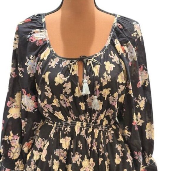Free People “Camella” Floral Mini Dress in Black – Size Medium – NWOT - Picture 3 of 10